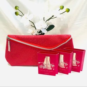 🌺Lancôme Pink Sparkle Makeup Pouch W/ 3 Samples